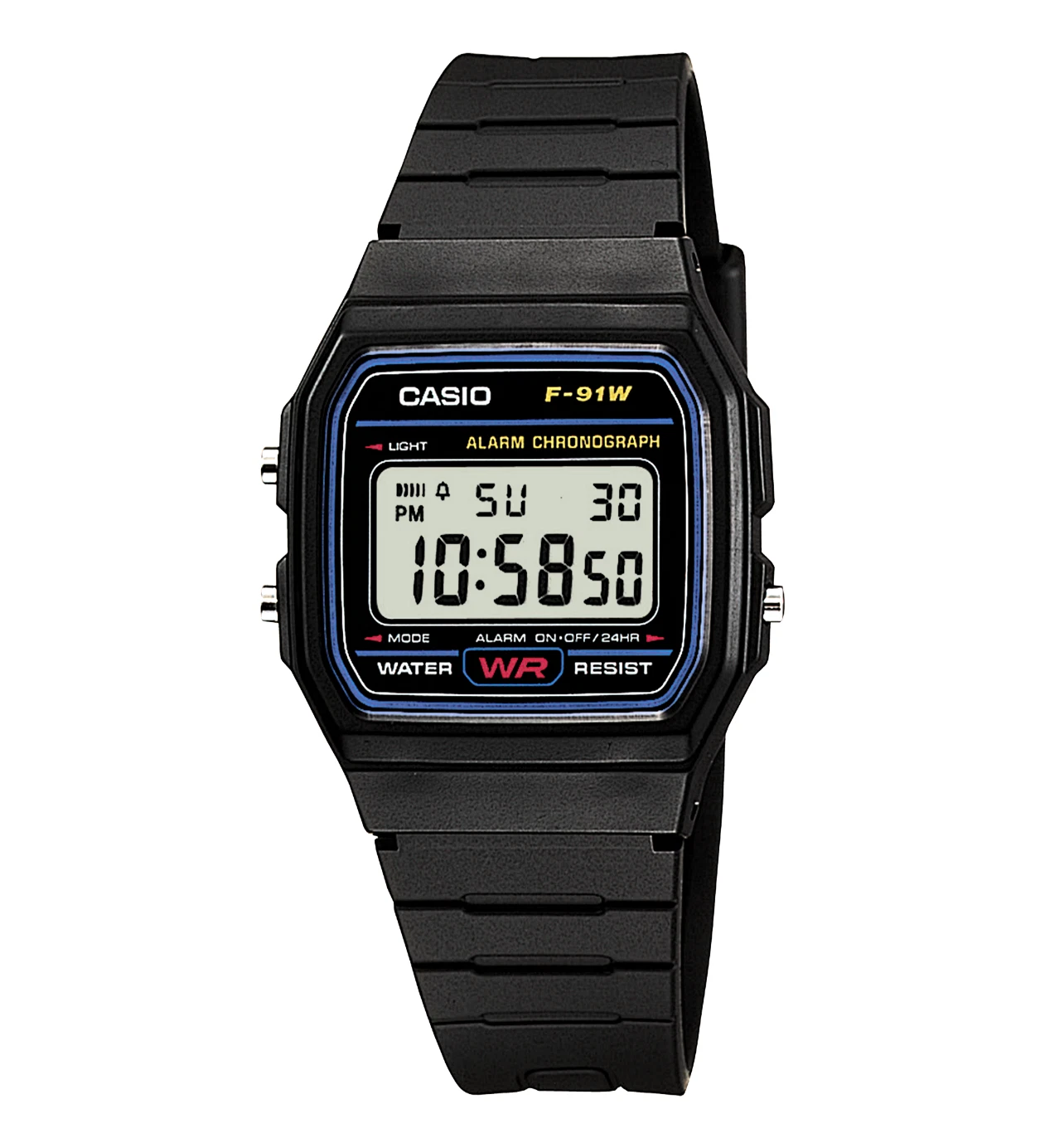 Casio F-91W-1YEG — orologio digitale nero