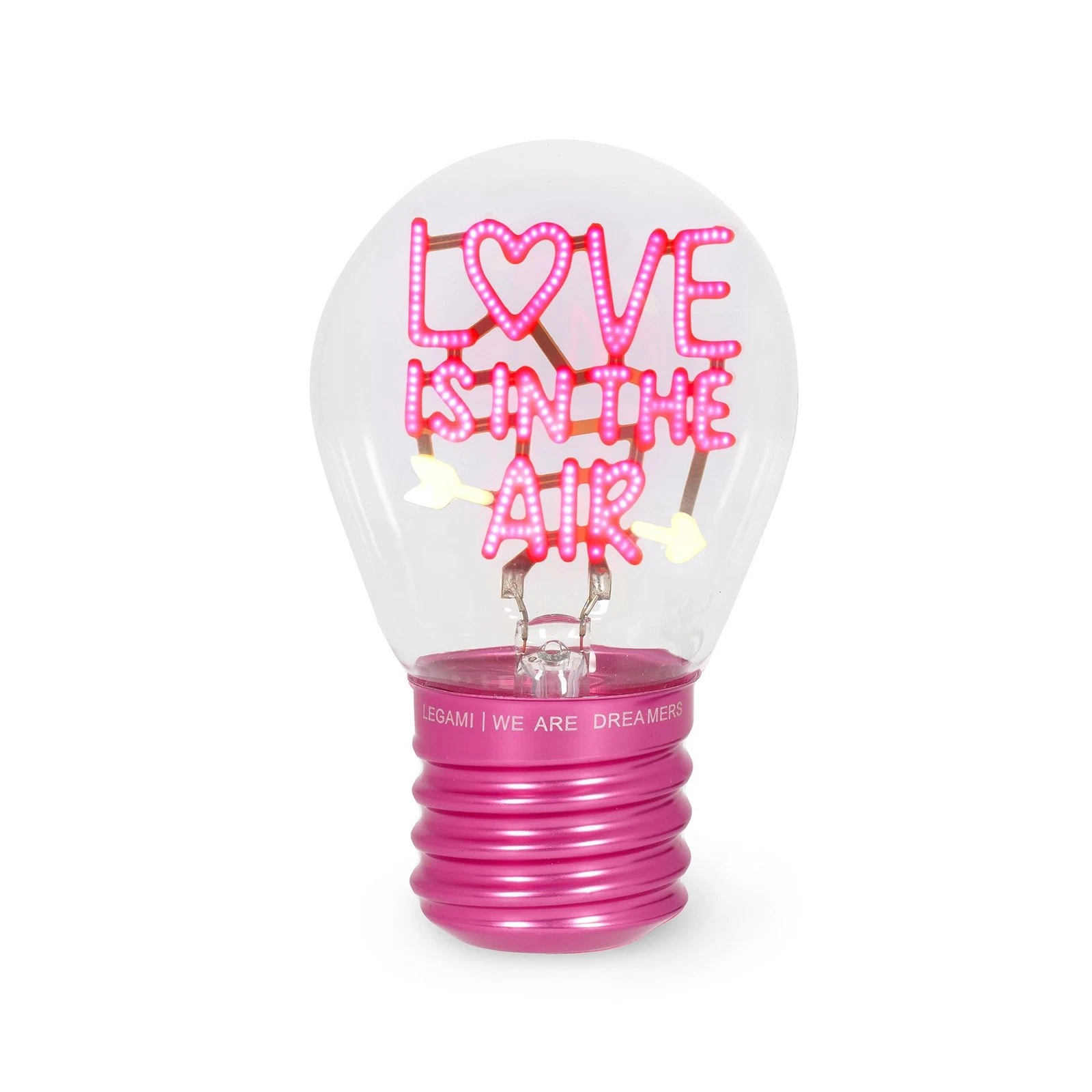 Legami — lampada da tavolo a forma di lampadina, ricaricabile USB