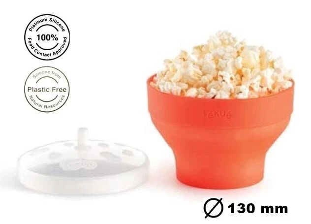 Ciotola cuoci popcorn in silicone per microonde — 13 cm