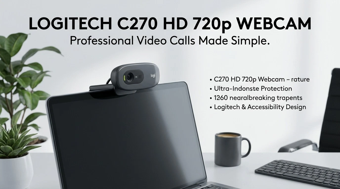 Logitech C270 HD · webcam 720p, aperta mai usata