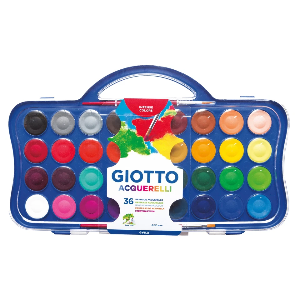 Giotto — 36 pastiglie acquerelli da 30 mm