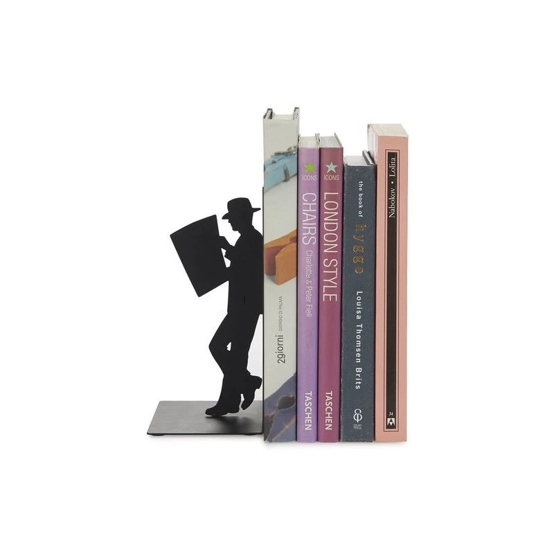 Balvi The Reader — fermalibri in metallo nero