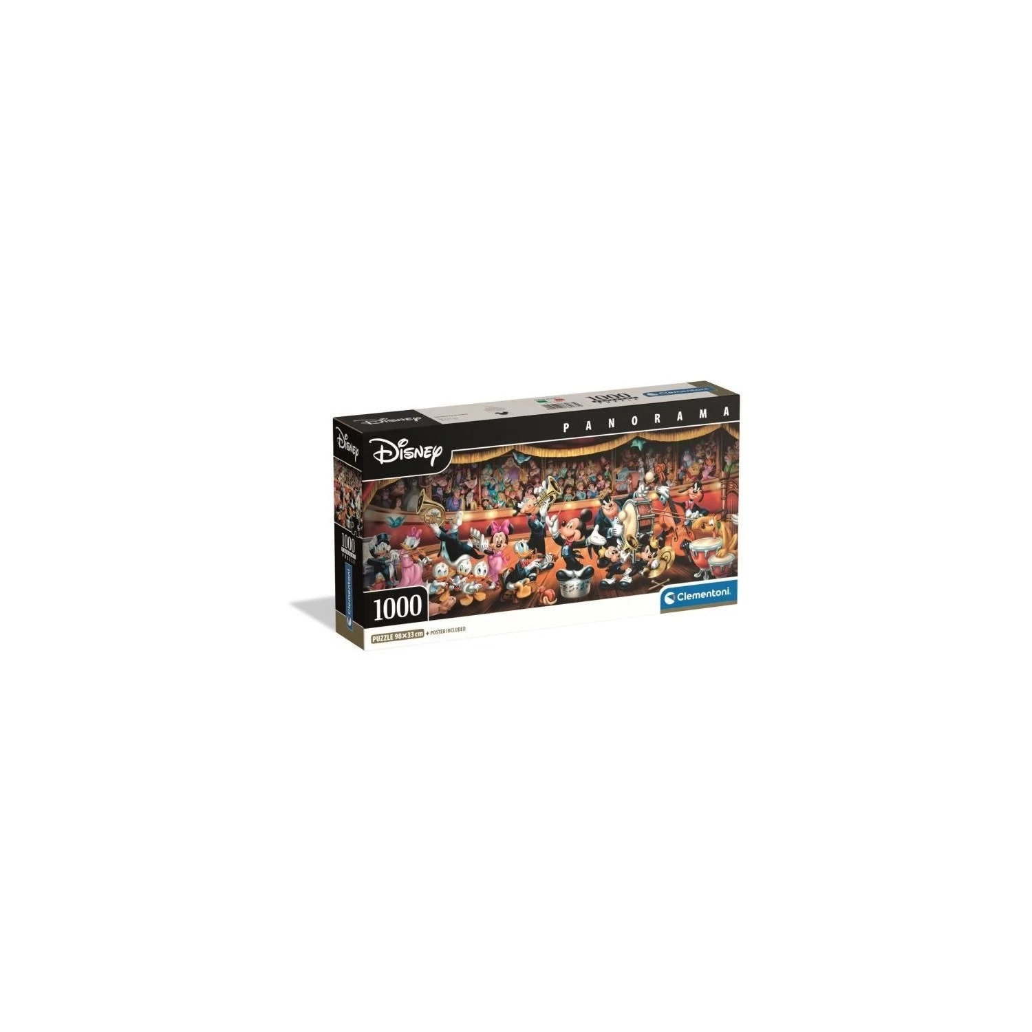 Clementoni Disney Orchestra · puzzle panoramico 1000 pezzi