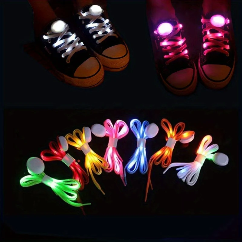 Lacci luminosi in nylon, coppia con 9 colori disponibili
