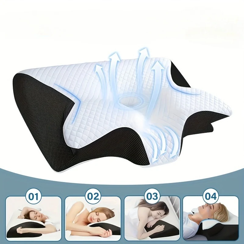 Cuscino cervicale a farfalla per diverse posizioni di sonno